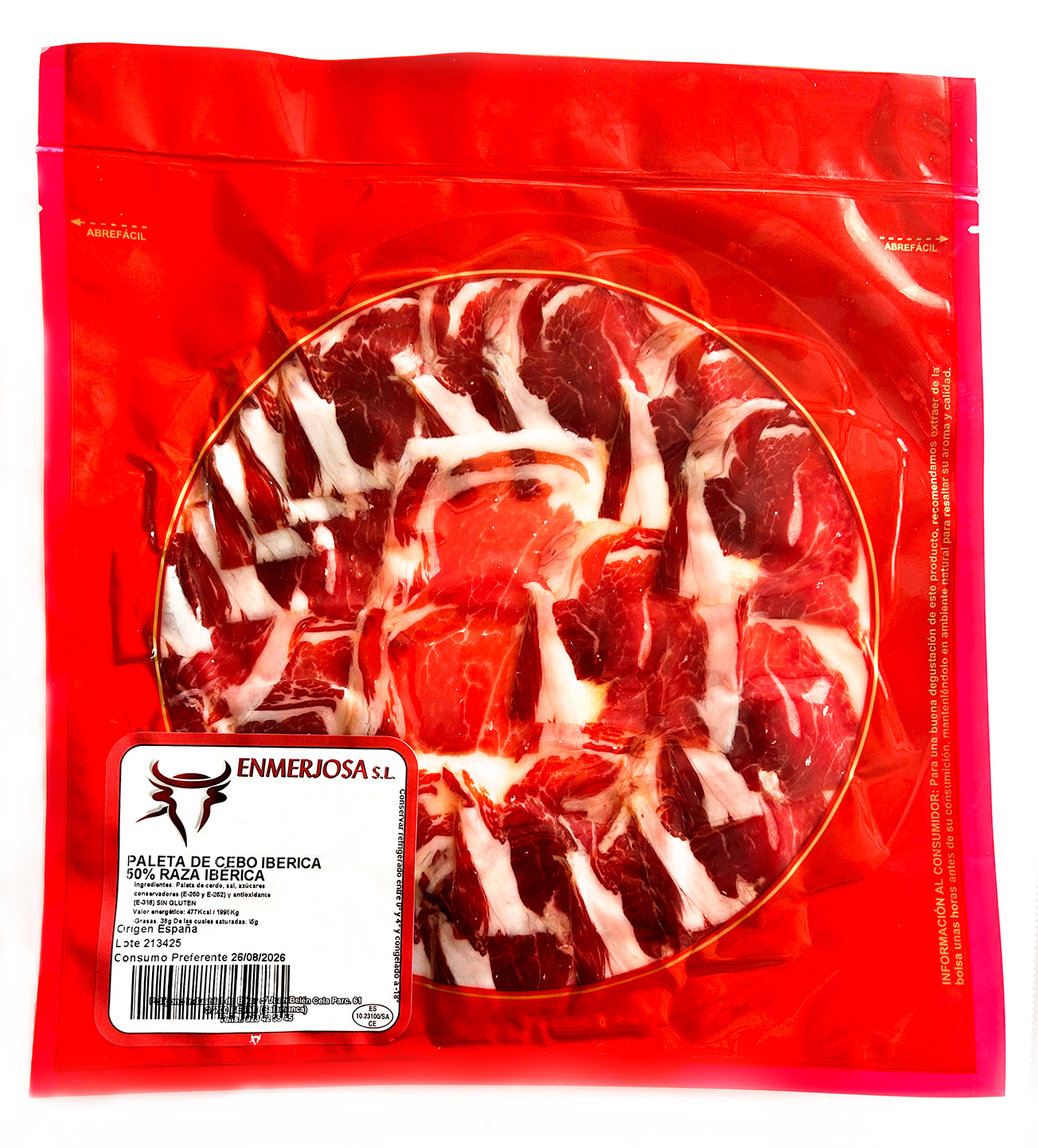 PALETA DE CEBO IBÉRICA 50% RAZA IBÉRICA LONCHEADA